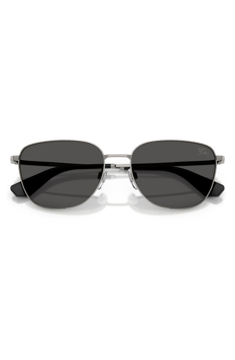 Burberry 57mm Square Sunglasses, Alternate, color, Gunmetal / Dark Grey