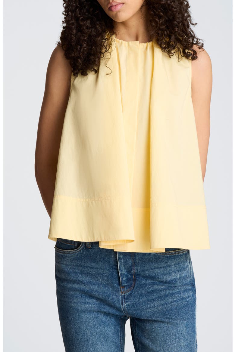 Paperbag Neck Sleeveless Top, Main, color, PASTEL YELLOW