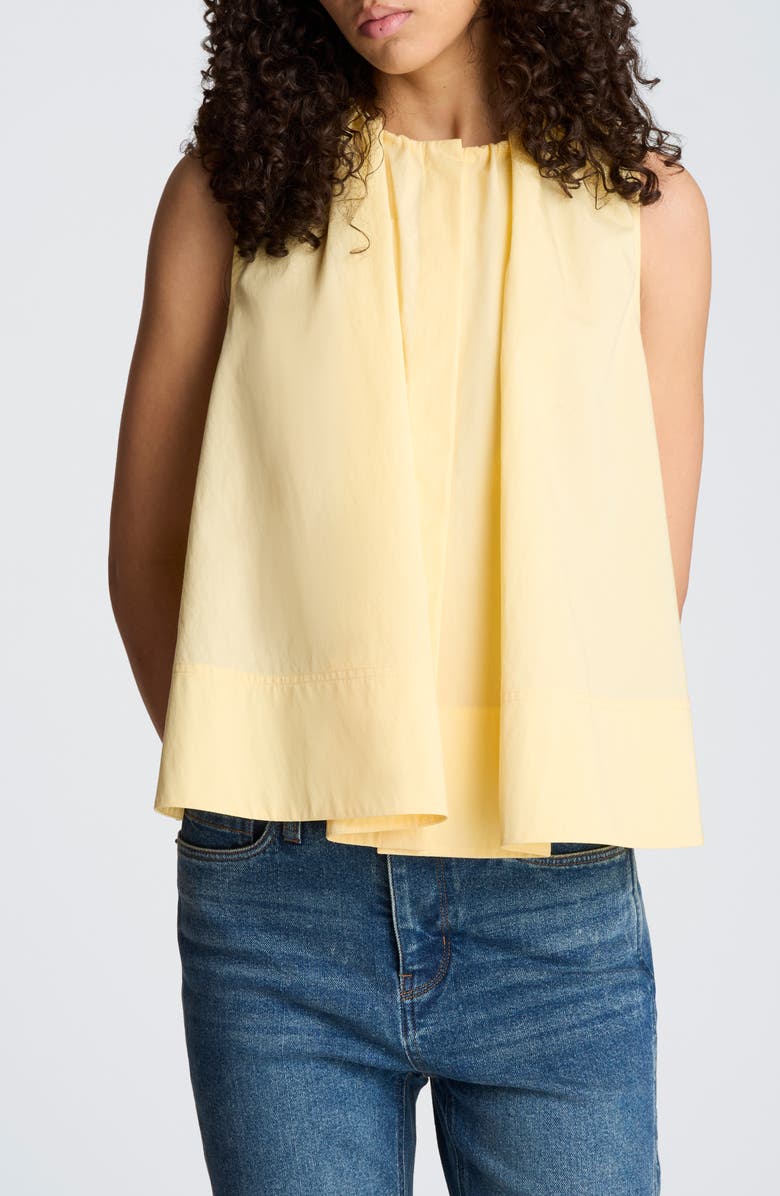 Kenneth Cole Paperbag Neck Sleeveless Top, Main, color, Pastel Yellow