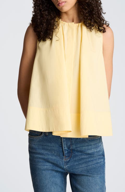 Paperbag Neck Sleeveless Top