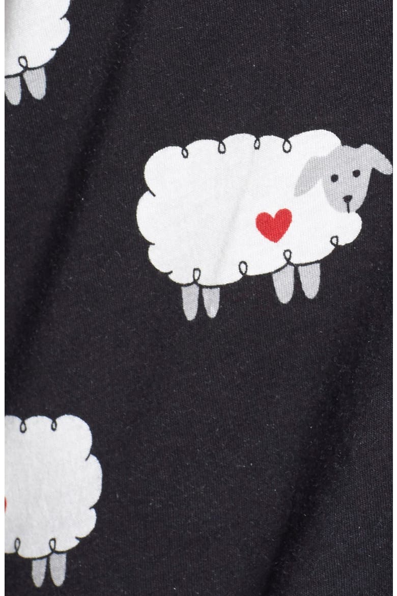 Print Pajamas, Alternate, color, BLACK/ SHEEP