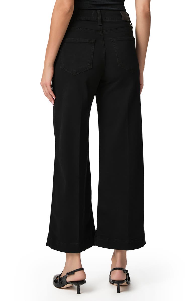 PAIGE Anessa High Waist Ankle Wide Leg Jeans, Alternate, color, Blk Shadow