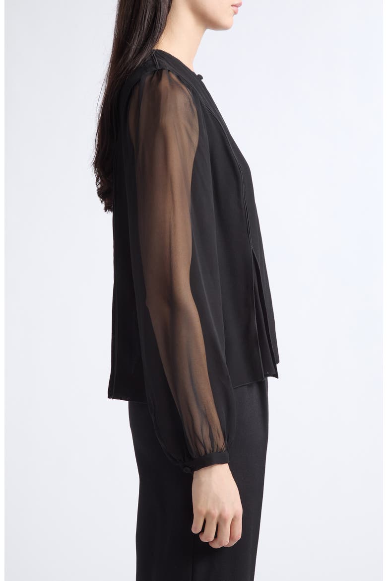 Lucette Long Sleeve Blouse, Alternate, color, NOIR