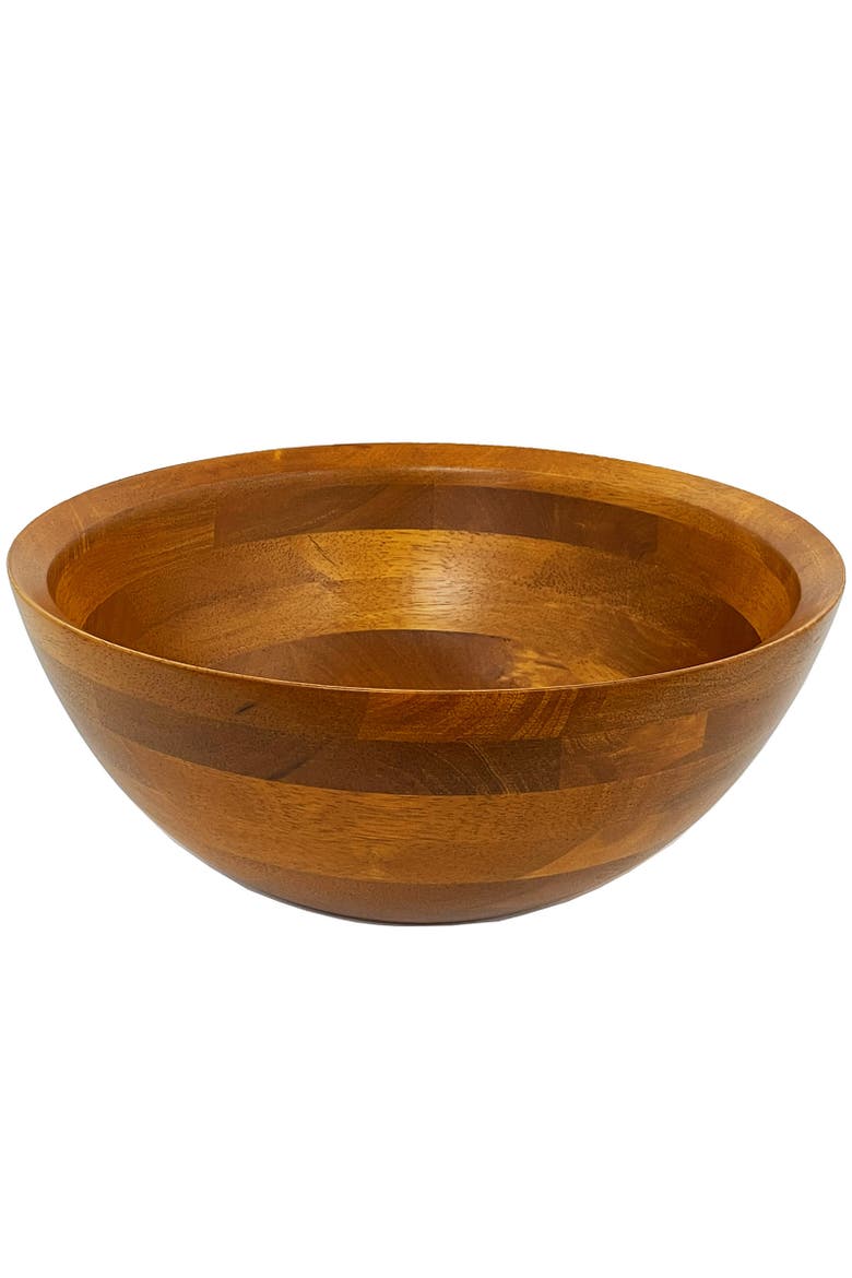 Rubberwood Conical Bowl, Medium 4.5-Inch x 10-Inch Diameter, Main, color, Brown
