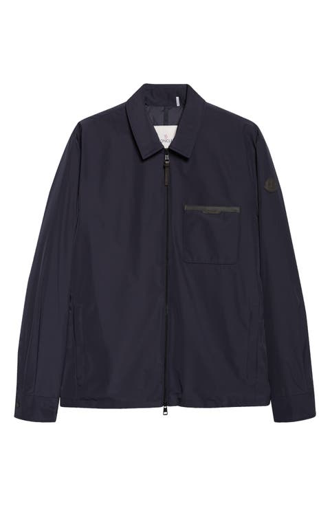 Leather Logo Zip Overshirt