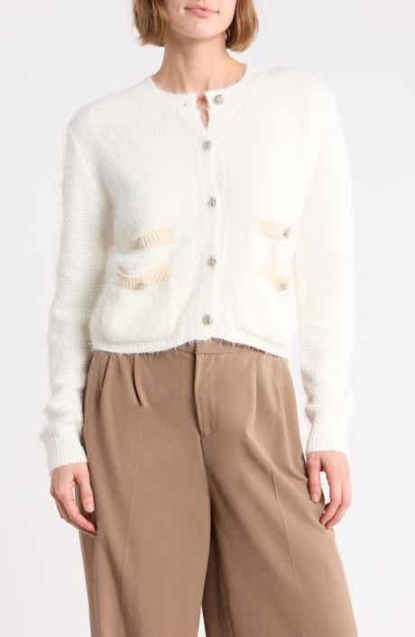 Fuzzy Cropped Cardigan