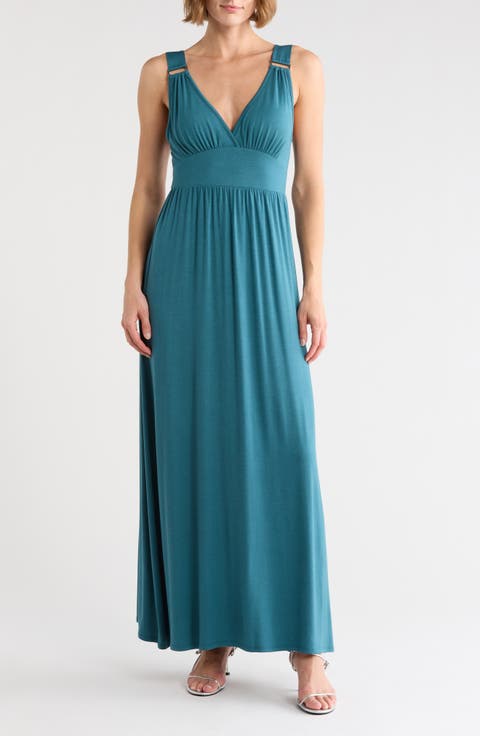 Empire Waist Jersey Maxi Dress