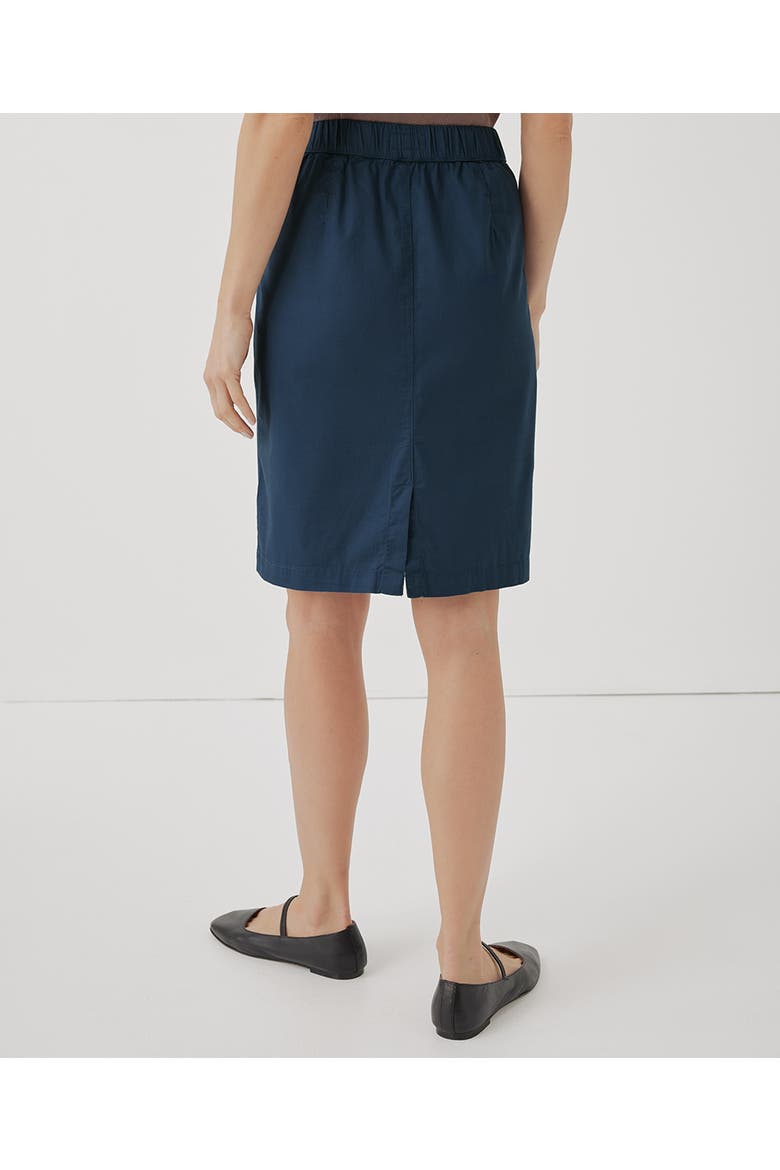 Organic Cotton Daily Twill Skirt, Alternate, color, French Navy