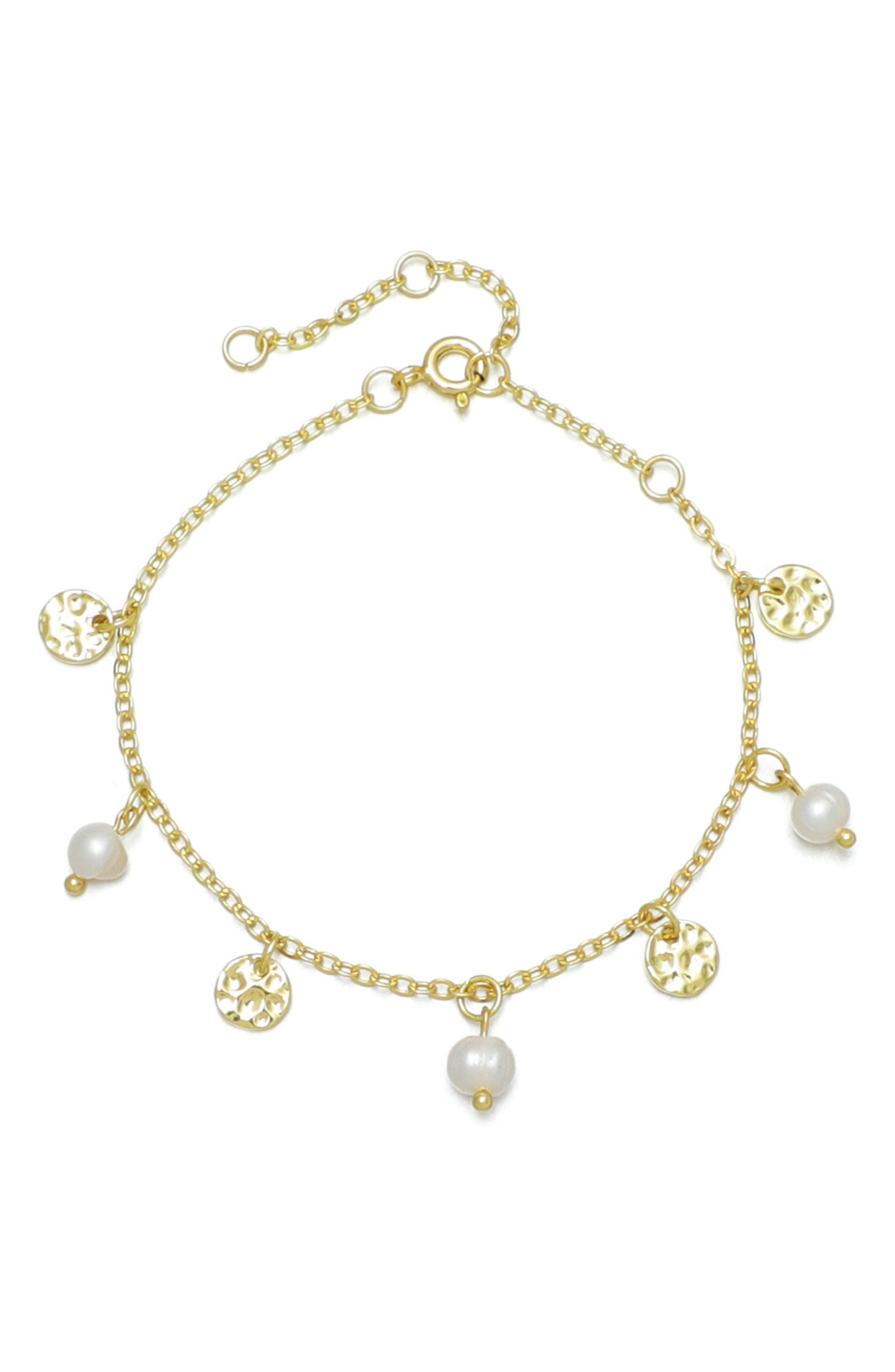 Adornia Freshwater Pearl Station Bracelet