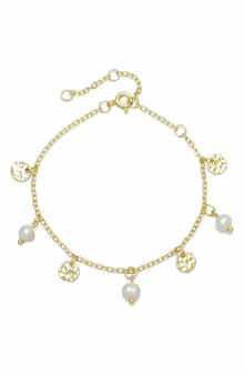 Adornia Freshwater Pearl Station Bracelet