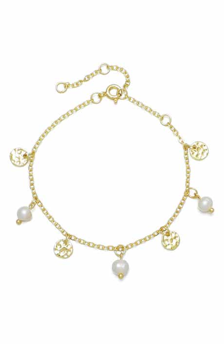 Adornia Freshwater Pearl Station Bracelet