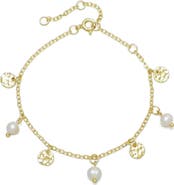 Adornia Freshwater Pearl Station Bracelet