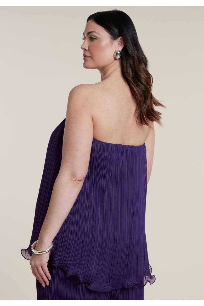 Bubble Button Up Crop Top, Alternate, color, GRAPE ROYALE