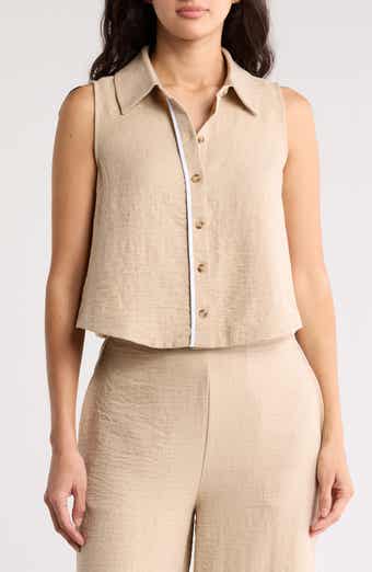 Love By Design Fiji Sleeveless Button-Up Shirt