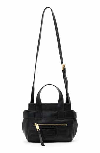 Perez Mini Croc Embossed Leather Crossbody Bag