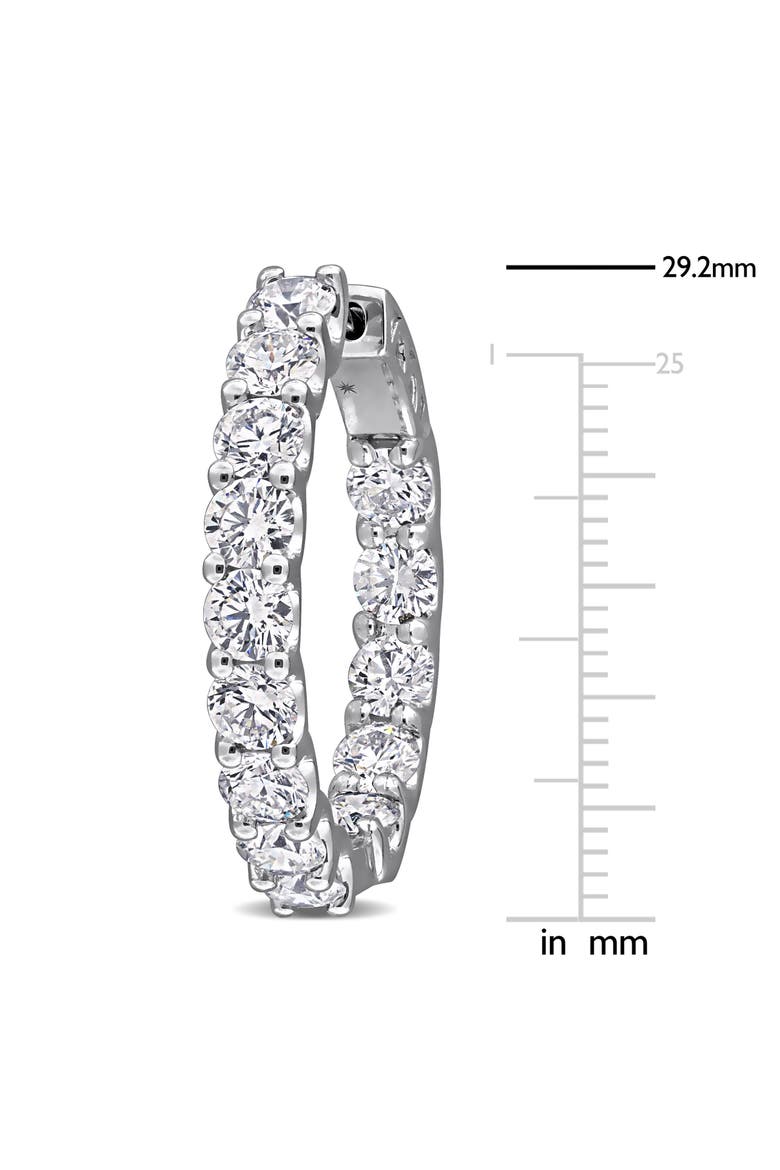 7ct. t.w. Lab-Grown Diamond Hoop Earrings 14k, Alternate, color, White Gold
