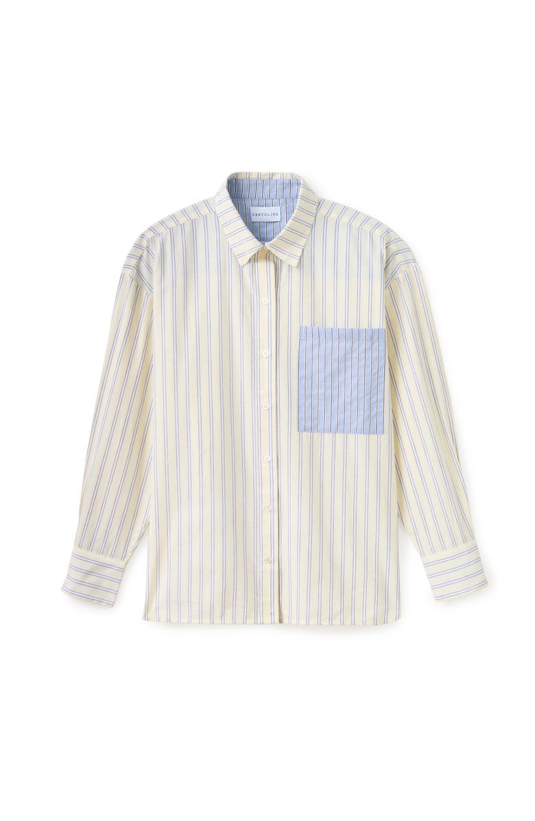 Cartolina Penelope Button-Up Shirt, Main, color, Blue