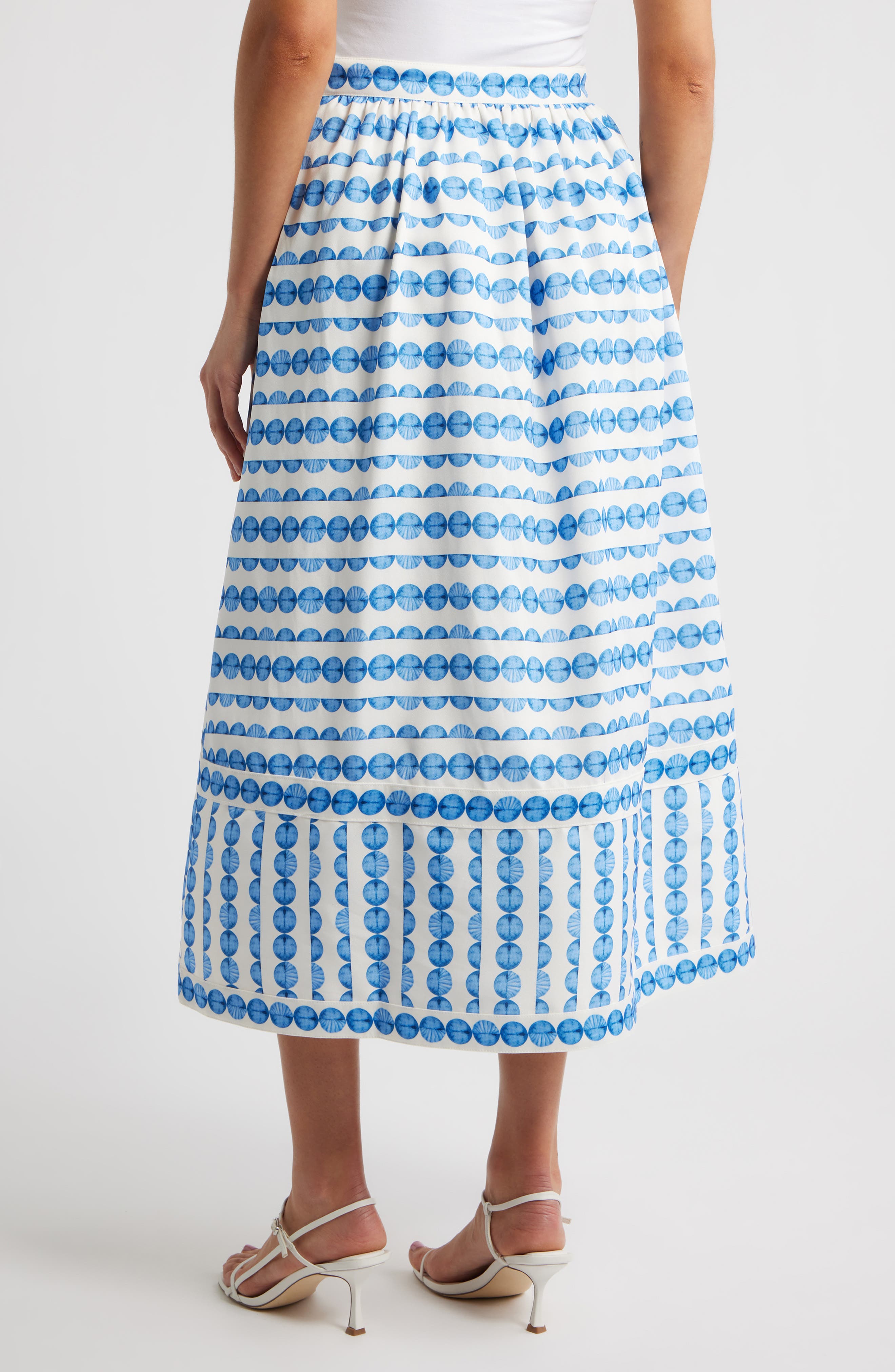 Structured Taffeta Midi Skirt - image 2