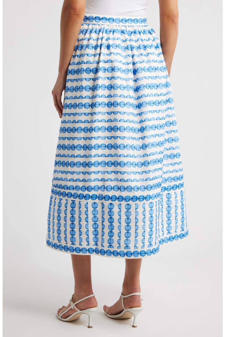 Structured Taffeta Midi Skirt, Alternate, color, TRUE BLUE
