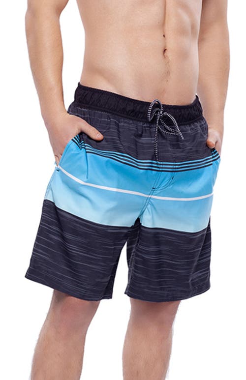 Rokka&rolla All-day Comfort Mesh-lined Swim Trunks In Coastal