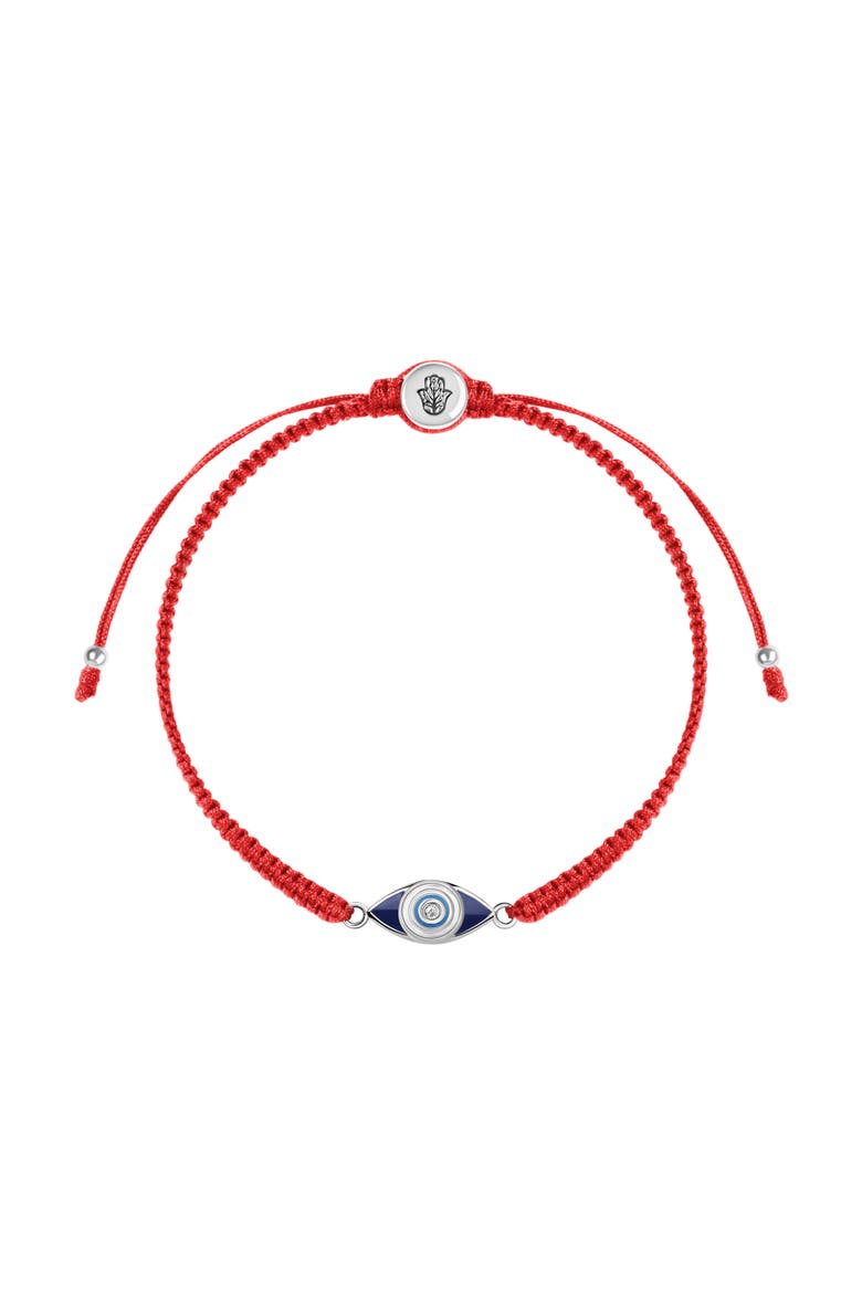 Prevent Harm - Red String Evil Eye Charm Bracelet, Main, color, Red/silver/blue