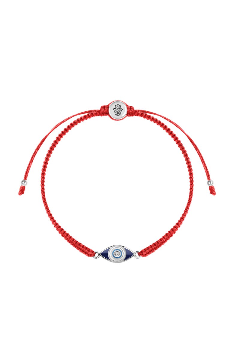 Karma and Luck Prevent Harm - Red String Evil Eye Charm Bracelet, Main, color, Red/Silver/Blue