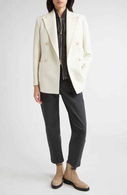 Eleventy Wool Blend Down Vest In White