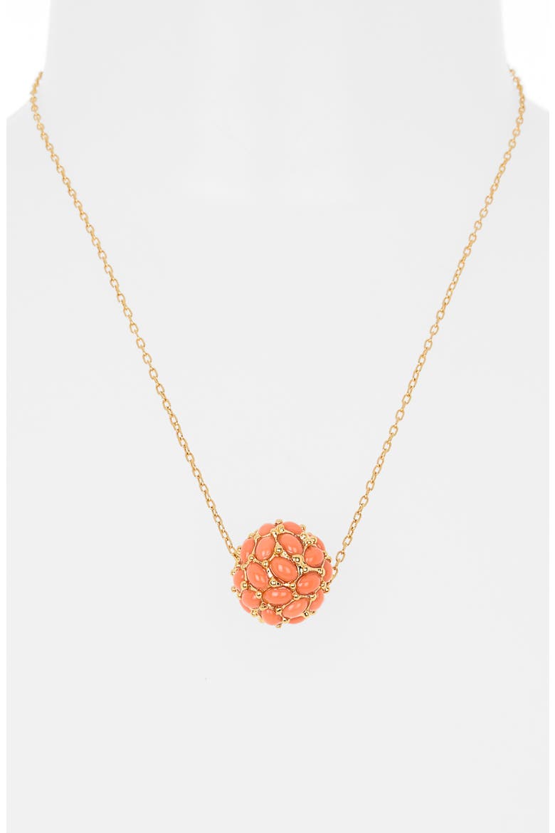 Orb Pendant Necklace, Alternate, color, LIGHT CORAL