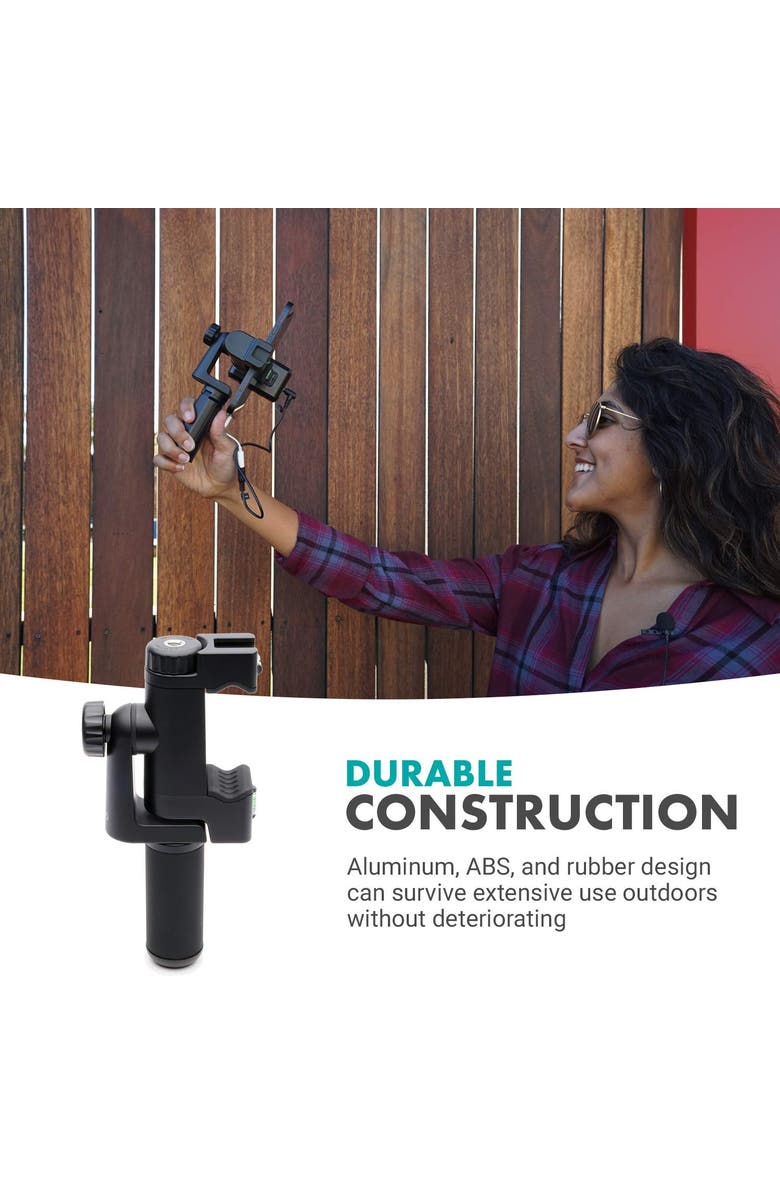 MOVO PR-3 Rotating Smartphone Grip Handle Rig with Vertical and Horizontal Positions, Alternate, color, Black