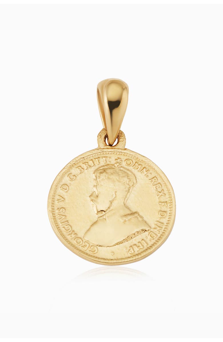 Oradina 14K Yellow Gold Triumph Coin Pendant Charm, Alternate, color, Yellow Gold