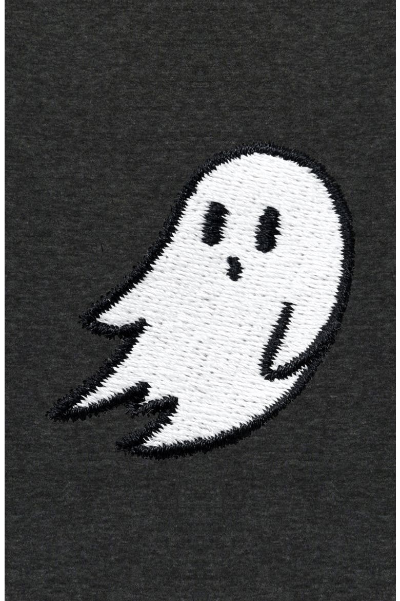 Mens Ghost Midweight Fleece Raglan Sleeve Hoodie, Alternate, color, Charcoal Black