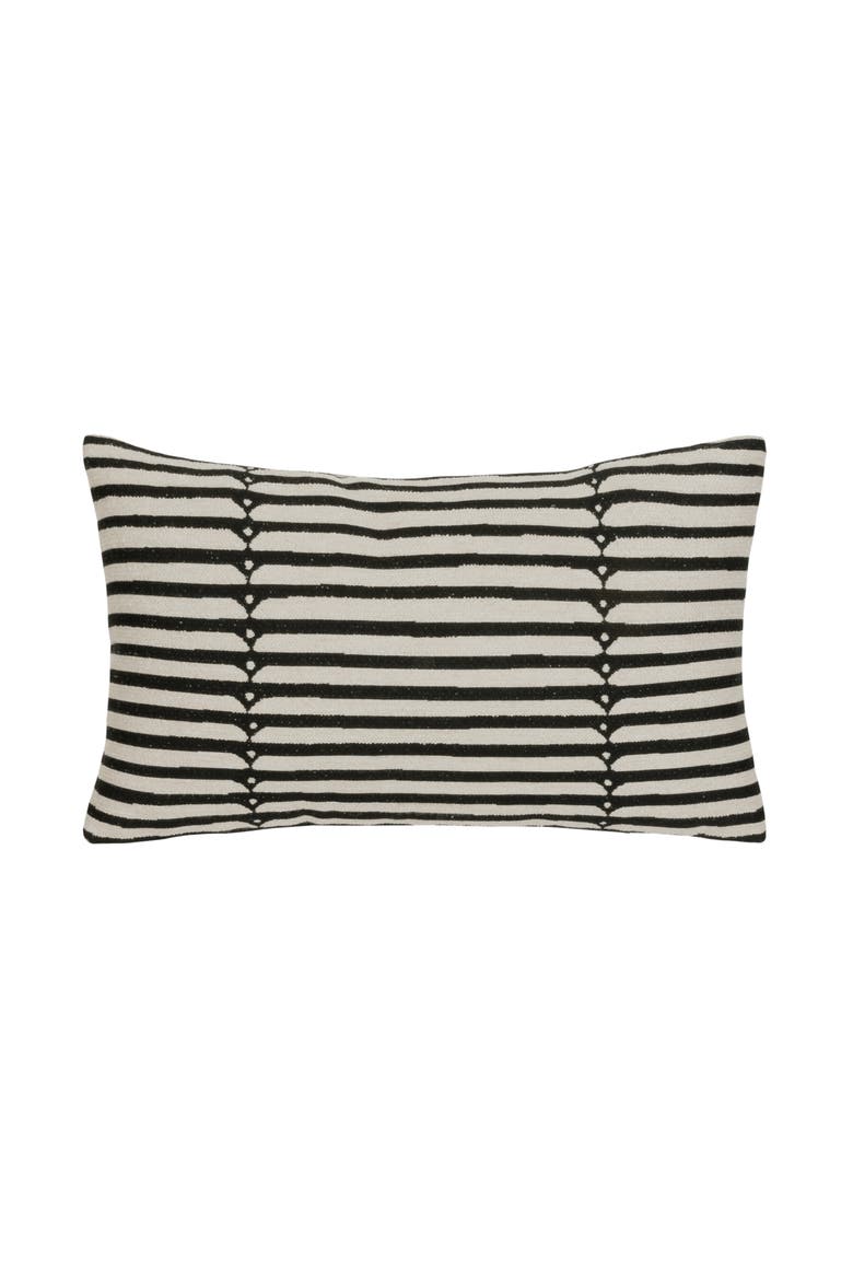 Sincerity Indoor & Outdoor Woven Accent Pillow, Alternate, color, Ebony