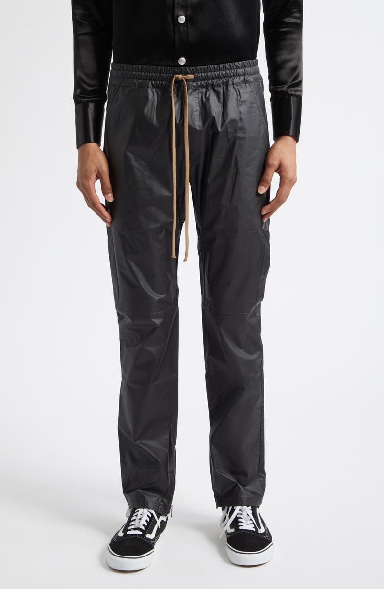 JKEEFER Marginal Moto Stretch Scuba Twill Pants, Main, color, Black