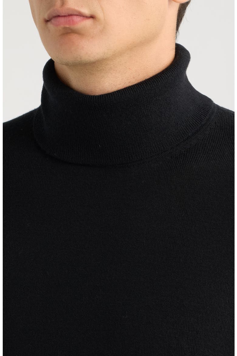 Washable Merino Wool Turtleneck, Alternate, color, BLACK