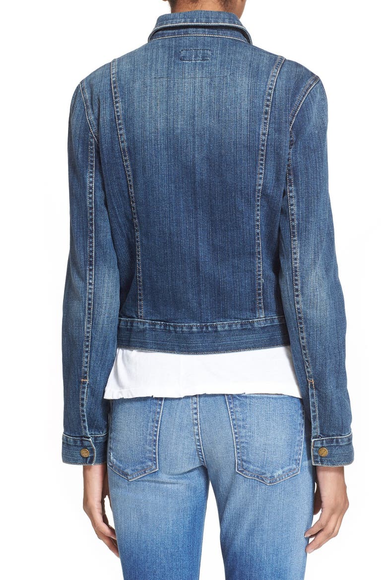 'The Snap' Stretch Denim Jacket, Alternate, color, LOVED