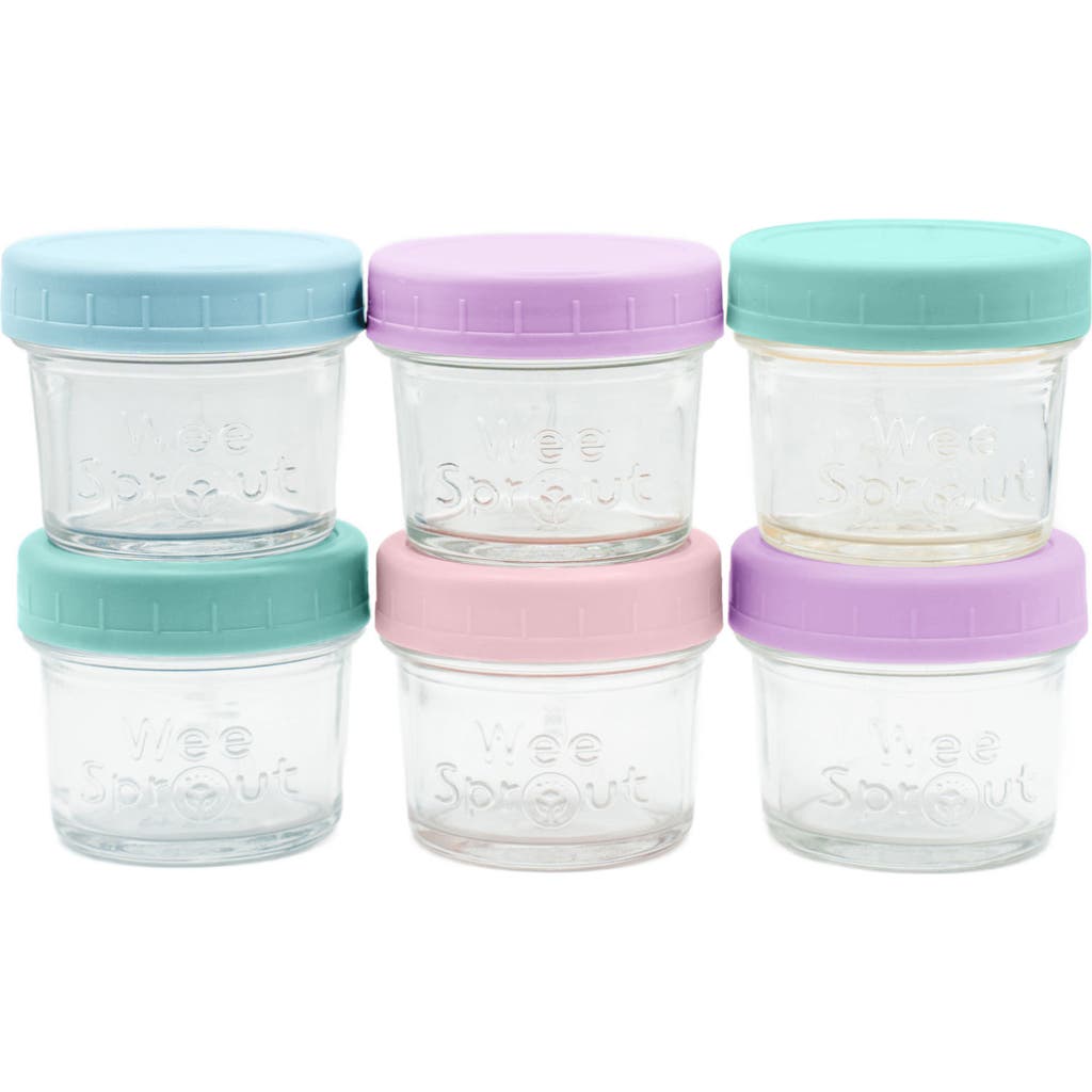 WeeSprout Glass Baby Food Storage Jars w/ Lids in Pastel Variety  product