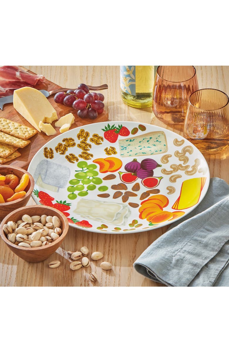 tag Everyday Fromage Platter Bone China Multi 12 x 12 x 1.25 in, Alternate, color, Multicolored