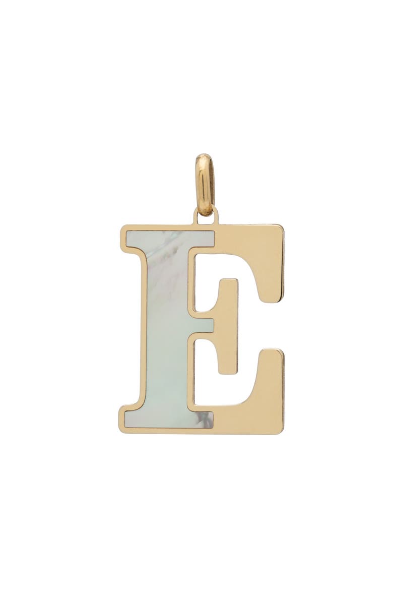 Medium Initial Pendant, Main, color, YELLOW E