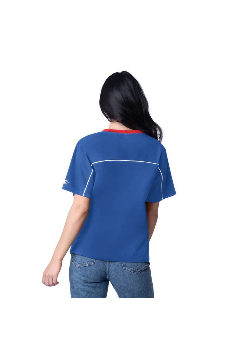 STARTER Women's Starter Royal Chicago Cubs Game Day V-Neck T-Shirt, Alternate, color, 