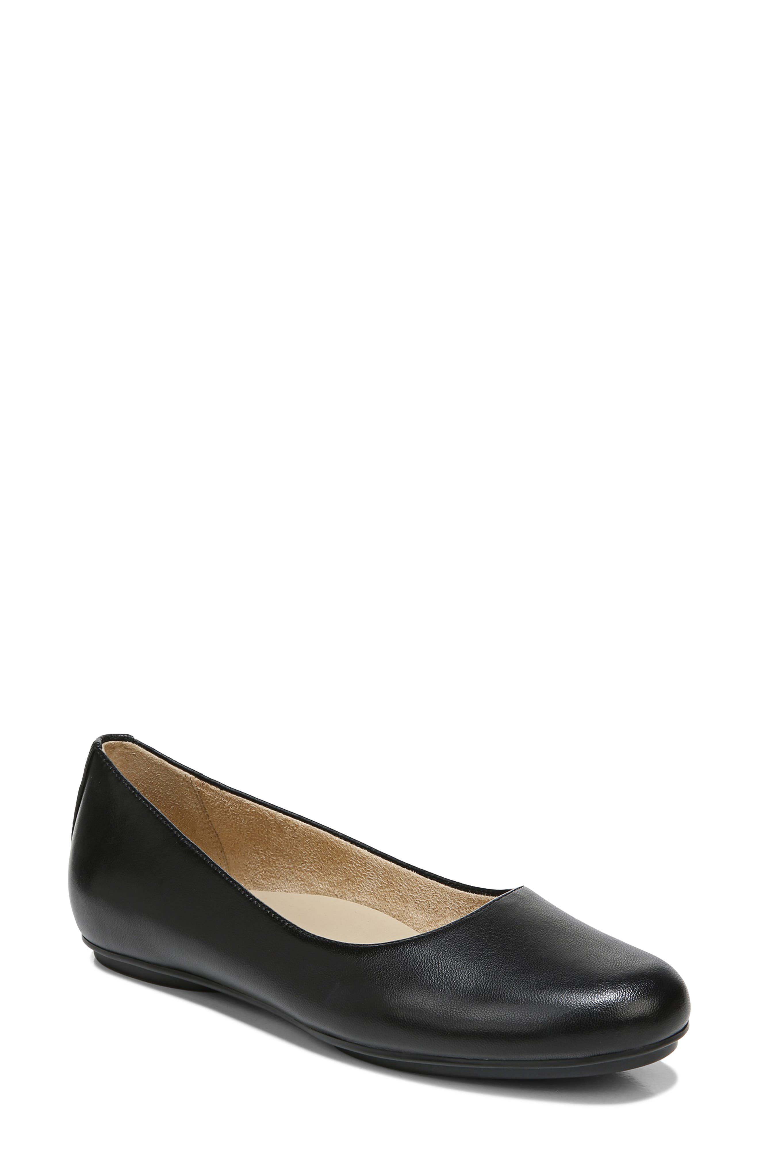 Naturalizer True Colors Maxwell Flat, Main, color, Black Leather