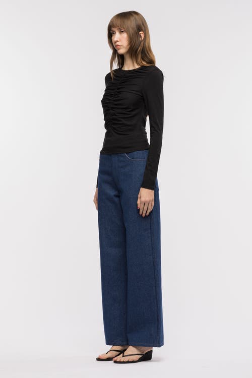 Toit Volant Coco Cowboy Cut Pants In Blue