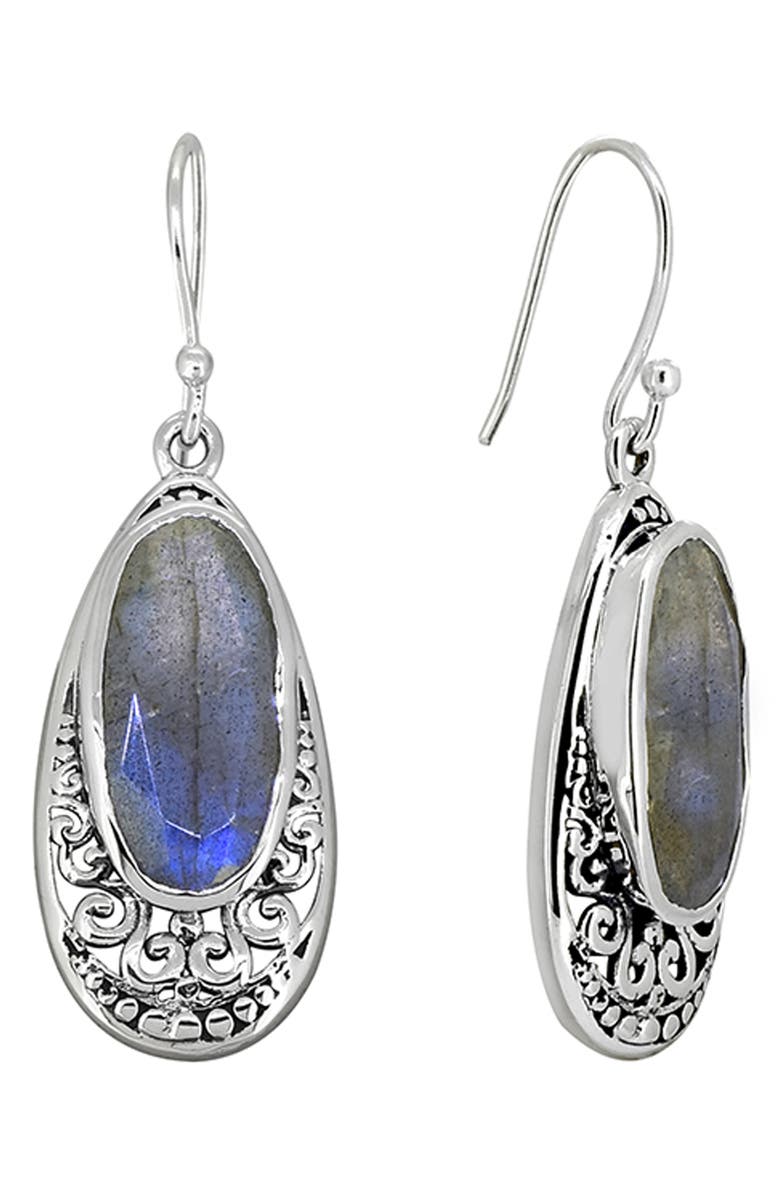YS GEMS Labradorite Drop Earrings, Main, color, 