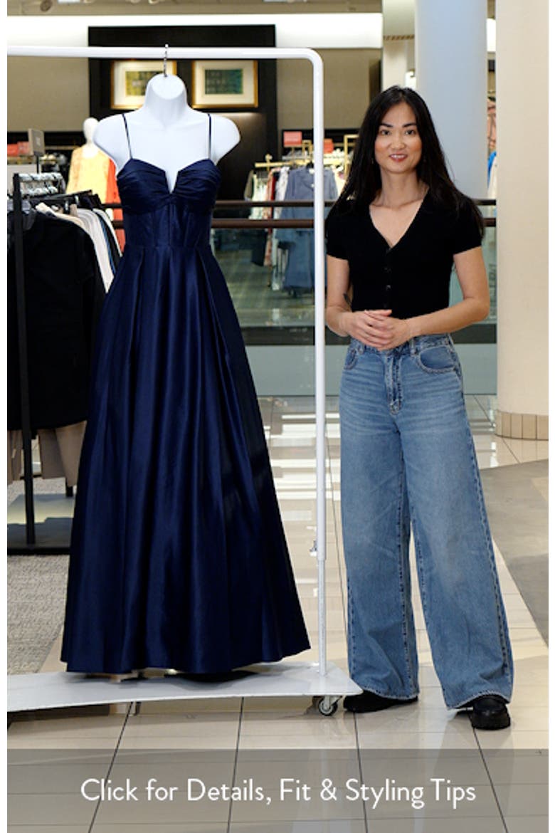 Notch Neck Satin Ballgown video