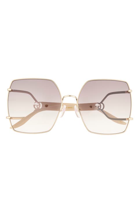 61mm Square Sunglasses