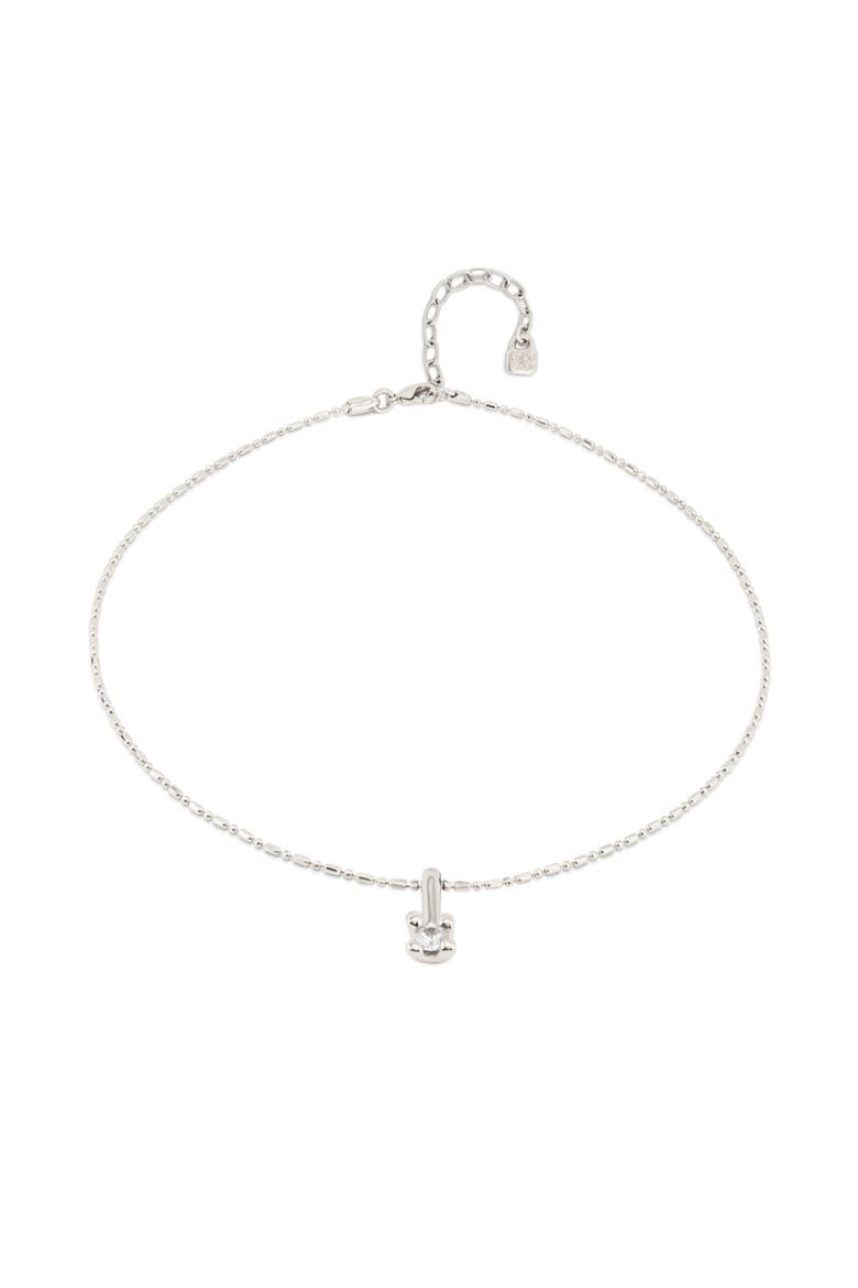 Spark Point Necklace, Main, color, Silver