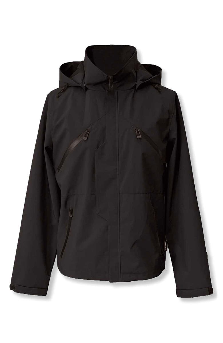 Noize Hooded Windbreaker, Alternate, color, Black