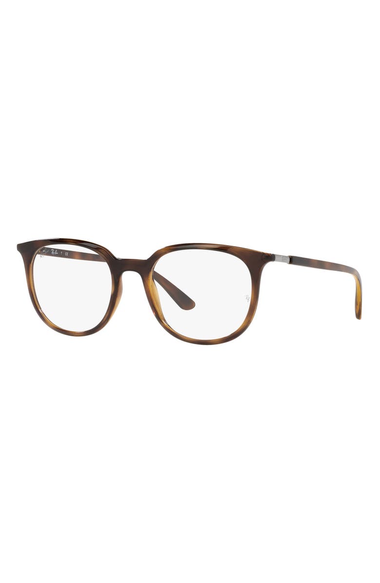 Ray-Ban 51mm Square Optical Glasses, Alternate, color, Havana