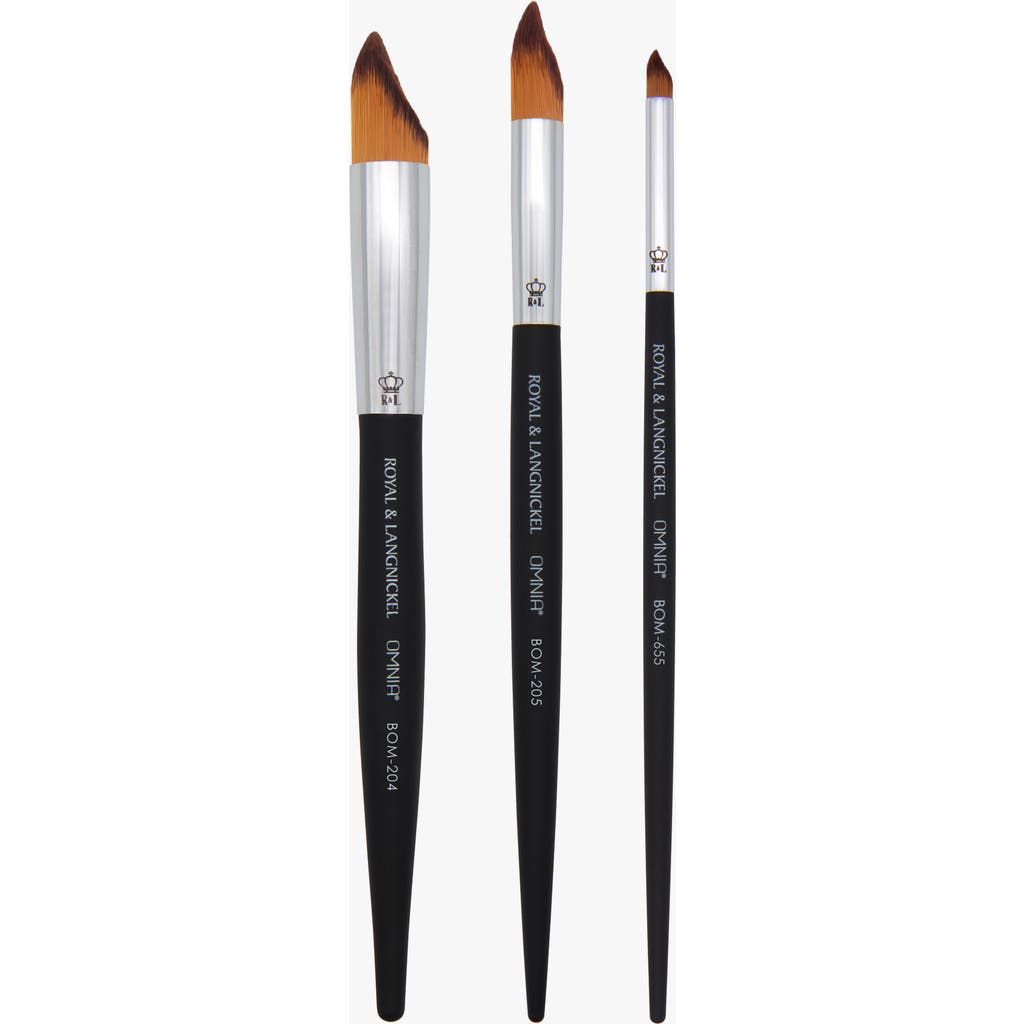 Omnia Brush Crescent Brush Trio Bundle In Black