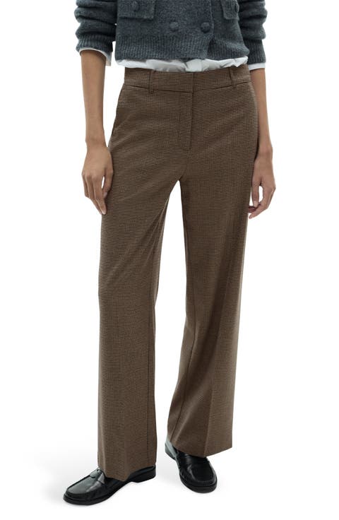 パンツ BAUM UND PFERDGARTEN Women Straight Pants 24298 C1403 BROWN So Comfy Wide Leg Pant Full Length - Mocha | Three Bird Nest
