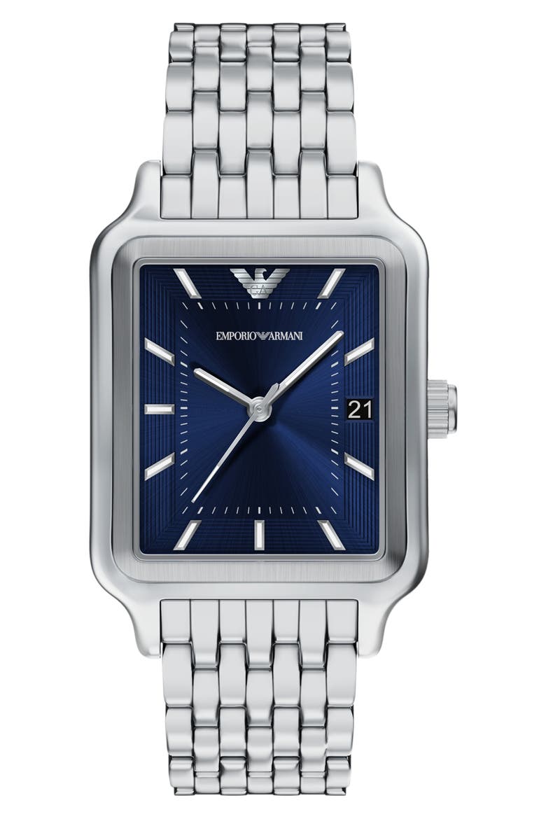 Tank Bracelet Watch, 32mm x 48mm, Main, color, SILVER